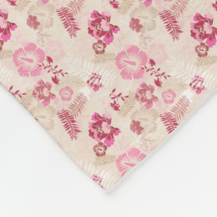 Cobertor De Velo Flores modernas, cor-de-rosa, cor-de-rosa, tênis d