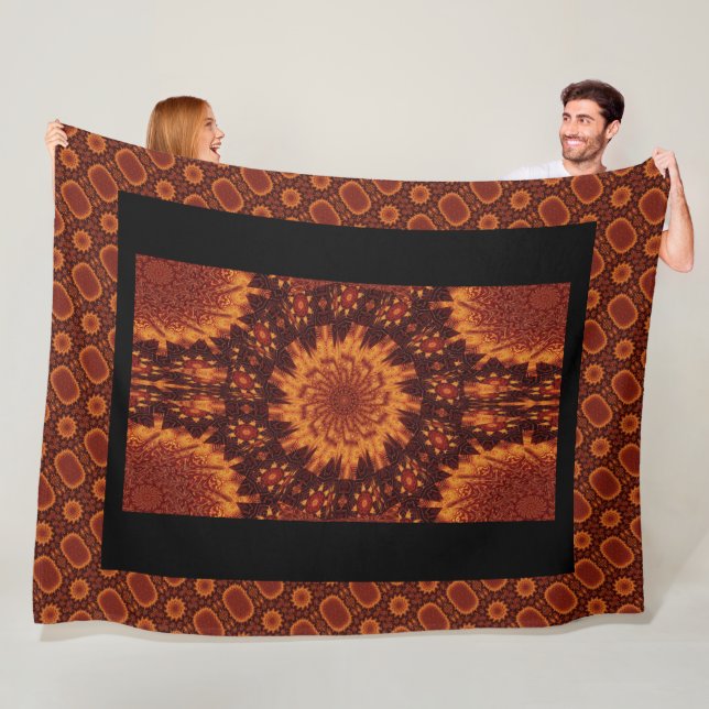 Cobertor De Velo Flores Pretas e Douradas 10 (In Situ)