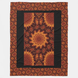 Cobertor De Velo Flores Pretas e Douradas 10