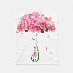 Cobertor De Velo Flores Rosa Frota Fita Brisa Luta de Consciência d