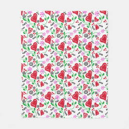 Cobertor De Velo Flores Rosa Namorados