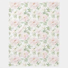 Cobertor De Velo Flores Rosa Romântico Bege