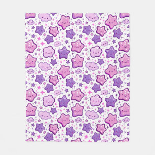 Cobertor De Velo Flores Roxas Cloud Kawaii Cute Blanket