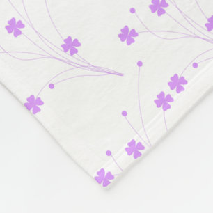 Cobertor De Velo Flores Roxas Lilás, Impressão Floral Pequeno Paste