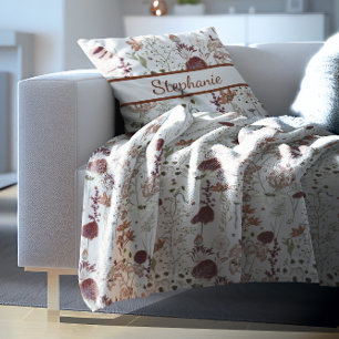 Cobertor De Velo Flores Selvagens Modernas   Elegante Boho Floral
