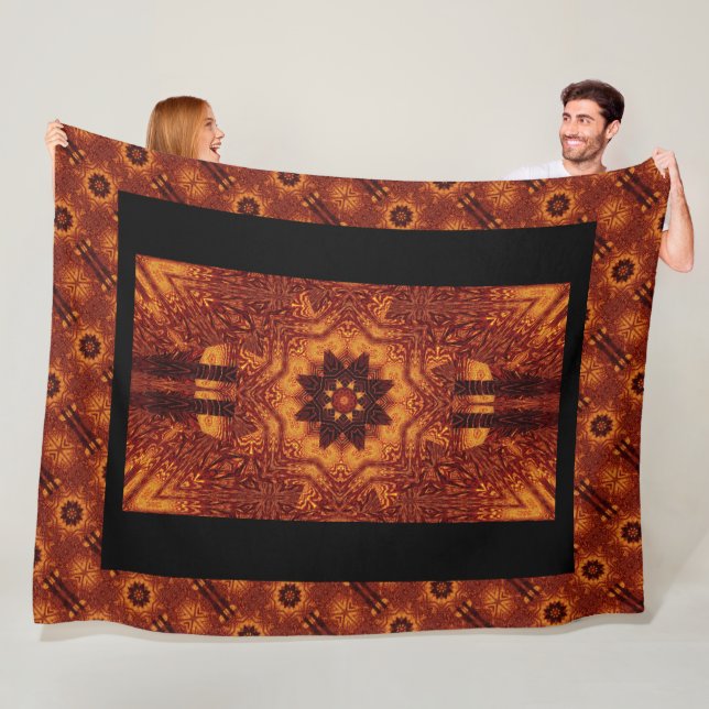 Cobertor De Velo Flores selvagens, pretas e Douradas 1 (In Situ)