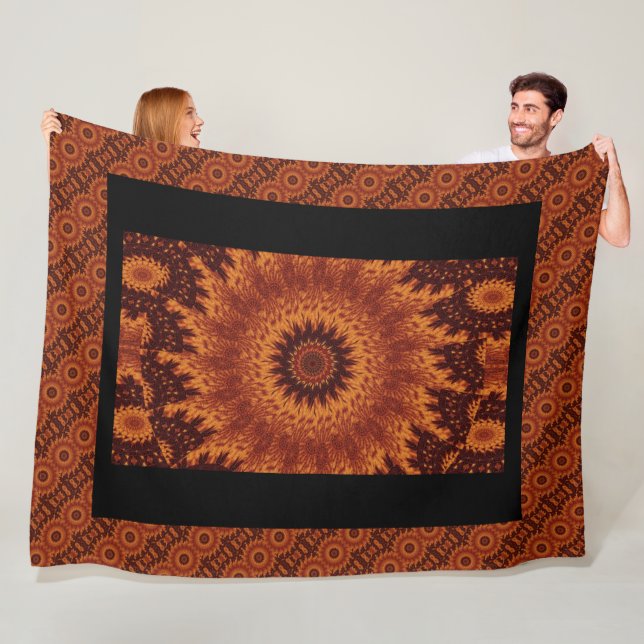 Cobertor De Velo Flores selvagens, pretas e Douradas 12 (In Situ)