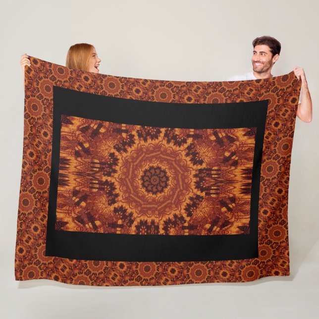 Cobertor De Velo Flores selvagens, pretas e Douradas 27 (In Situ)