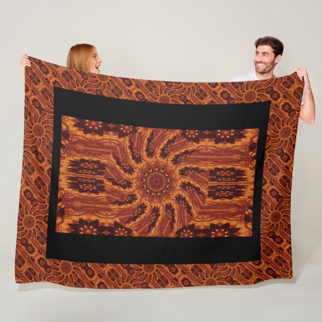 Cobertor De Velo Flores selvagens, pretas e Douradas 29 (In Situ)