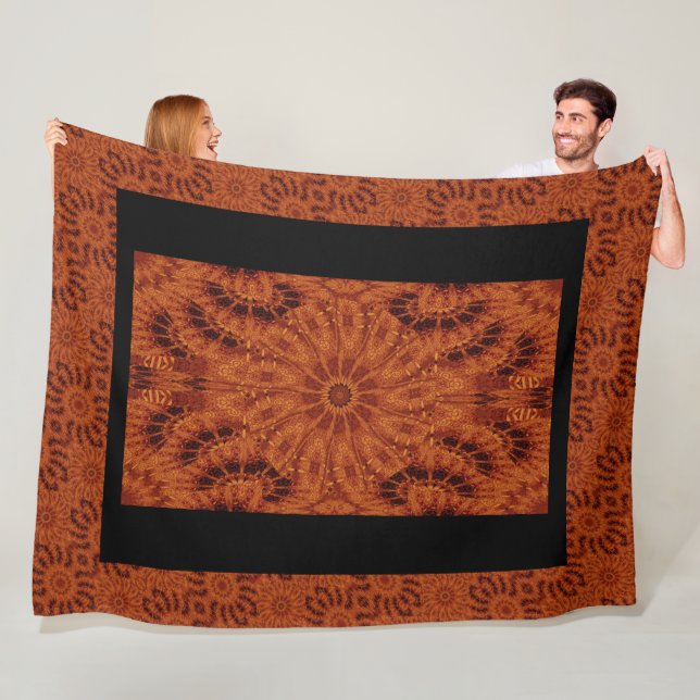 Cobertor De Velo Flores selvagens, pretas e Douradas 6 (In Situ)