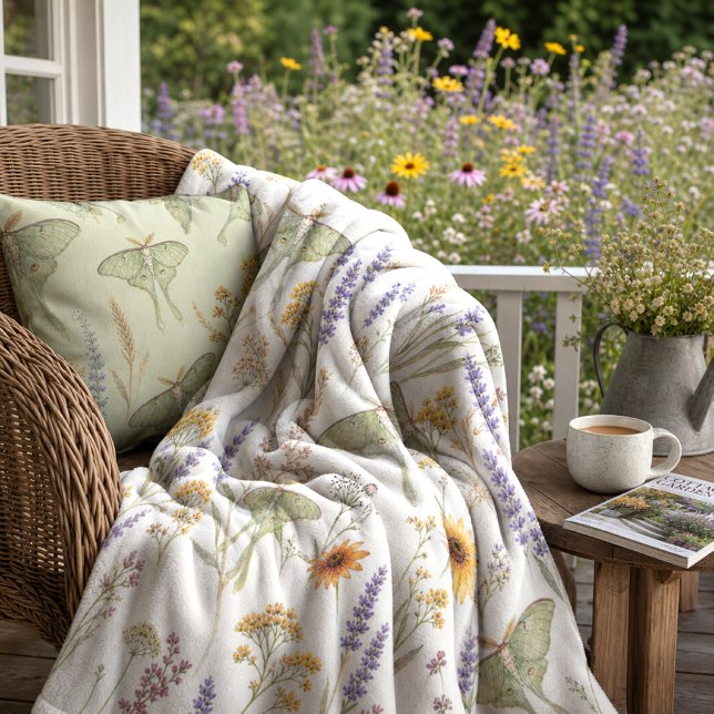 Cobertor De Velo Flores Silvestres Botânicas Roxo Amarelo Floral (Criador carregado)