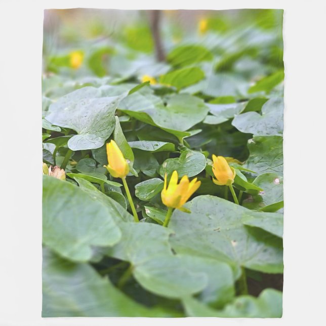 Cobertor De Velo Flores Silvestres da Floresta – Fotografia Botânic (Frente)