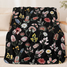 Flores Silvestres Românticas e Sombrias em Aquarel