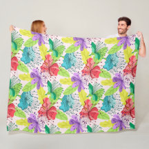 Flores tropicais, padrão sem costura