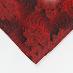 Cobertor De Velo Flores Vermelhas em 3D, Artdeco