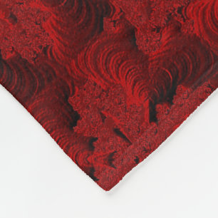 Cobertor De Velo Flores Vermelhas em 3D, Artdeco