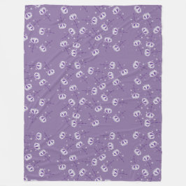 Cobertor De Velo Flores Violeta