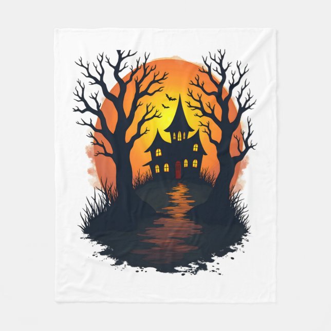 Cobertor De Velo Floresta Assombrada � Camiseta da Natureza de Hall (Frente)