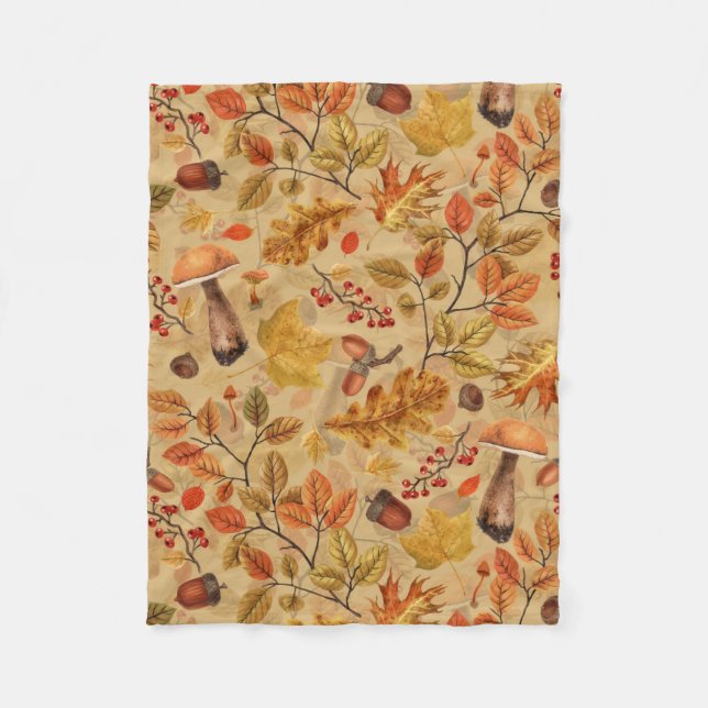 Cobertor De Velo Floresta autóctone em ocre (Frente)