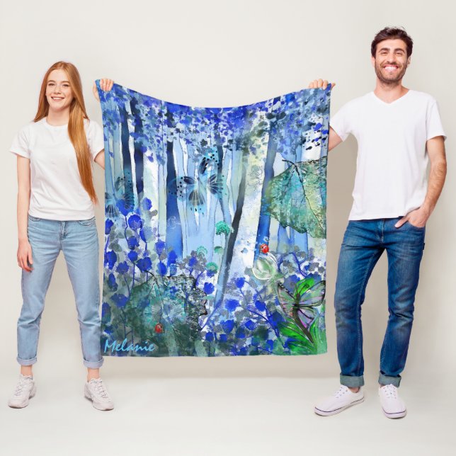 Cobertor De Velo Floresta Azul (In Situ)