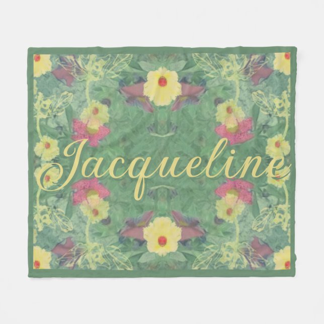 Cobertor De Velo Floresta Floral (Frente (Horizontal))