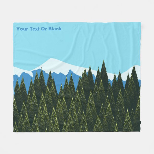 Cobertor De Velo Floresta Fractal (Frente (Horizontal))