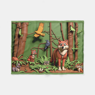 Cobertor De Velo Floresta Mágica - Animais da Floresta