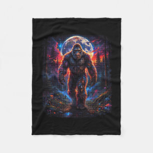 Cobertor De Velo Floresta retrô sasquatch bigfoot caminhada naturez