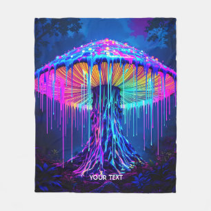 Cobertor De Velo Floresta Surreal Fantasy Cute Mushroom