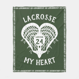 Cobertor De Velo Floresta Verde Lacrosse Meu Coração Fleece Blanket