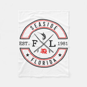 Cobertor De Velo Flórida à Beira-Mar Fl Retro Surfista Frente à Pra