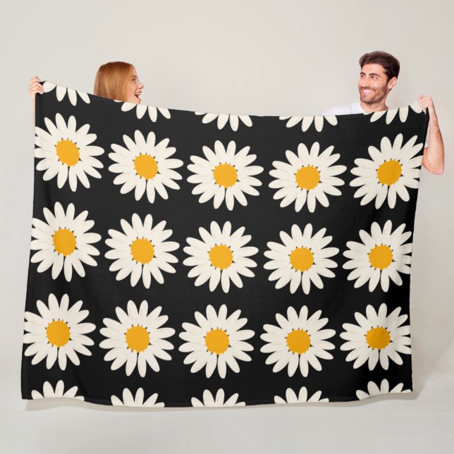 Cobertor De Velo Flower Black 60x80 Fleece Blanket (In Situ)