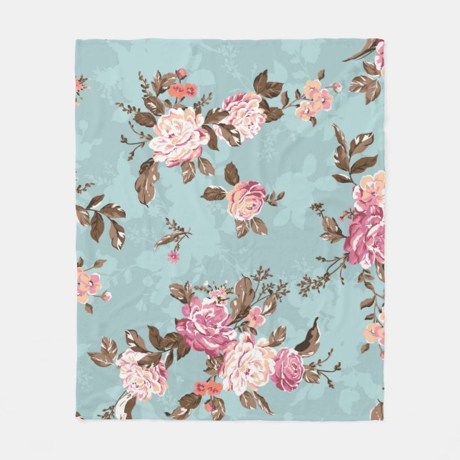 Cobertor De Velo flower pattern design textile illustrationart,back (Frente)
