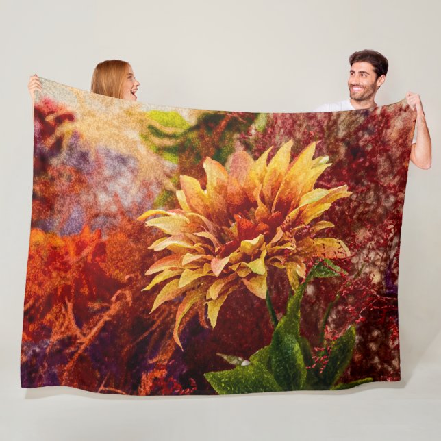 Cobertor De Velo Flowers fulcolors woven blanket Jacquard (In Situ)