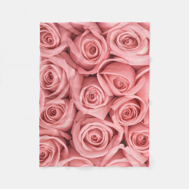 Cobertor De Velo Flowers | Pink Roses (Frente)