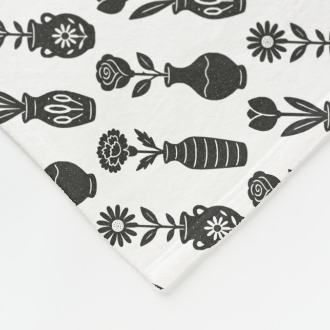 Cobertor De Velo Flowers Vases  (Quina)