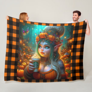 Cobertor De Velo Fluffy Sassy Pumpkin Spice Gnomo