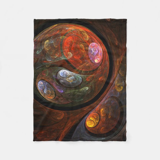 Cobertor De Velo Fluid Connection Abstrato Art (Frente)