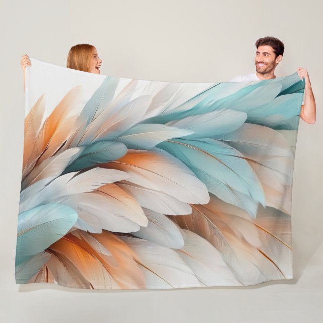 Cobertor De Velo Fluxo de Pena Abstrata – Elegância Suave (In Situ)