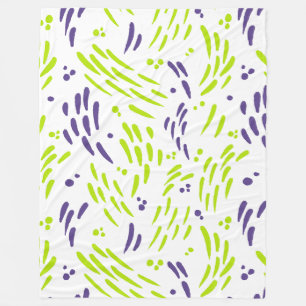 Cobertor De Velo Fluxo em Verde limão e roxo