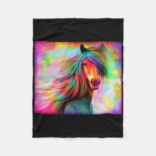 Cobertor De Velo Fluxos de Cavalos Coloridos de Cavalo de Rota Anor
