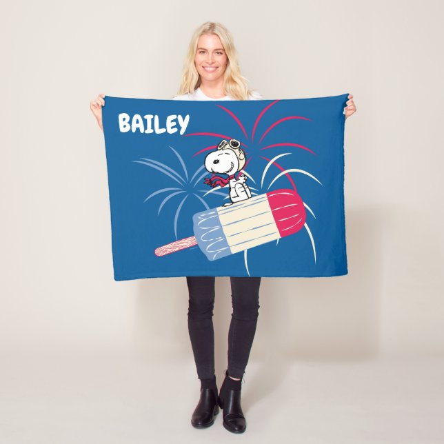 Cobertor De Velo Flying Ace Snoopy on Ice Pop (In Situ)