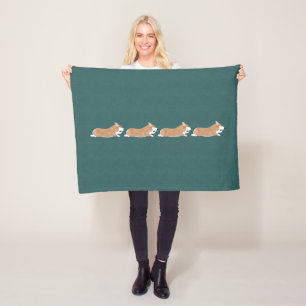 Cobertor De Velo Flying Corgis Fleece Blanket