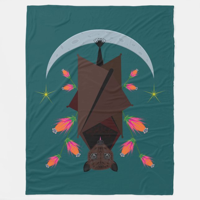 Cobertor De Velo Flying Fox Teal Fleece Blanket (3 Tamanhos) (Frente)