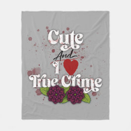 Cobertor De Velo Fofa & Eu ❤️ Crimes Reais!–Design Flor de Dália Ne