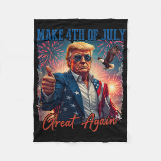 Cobertor De Velo Fogo de Artifício Patriótico de Donald Trump Faz 4