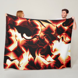 Cobertor De Velo Fogo esculpida sobre fundo vermelho mais escuro