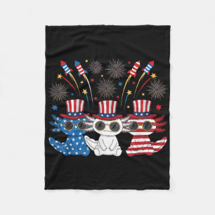 Cobertor De Velo Fogos de Artifício Axolotl Engraçado Bandeira Amer