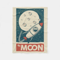 Foguete da Galáxia da Lua Retro 