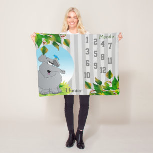 Cobertor De Velo Foguete de Bebê do Marco - Elefante